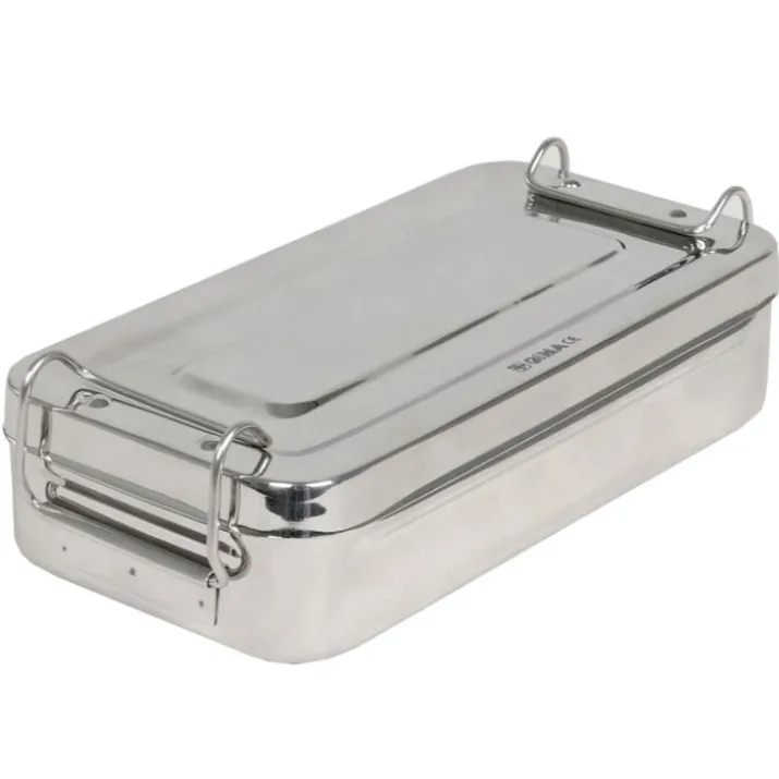 SCATOLA INOX 20X10X4,5CM C/MAN