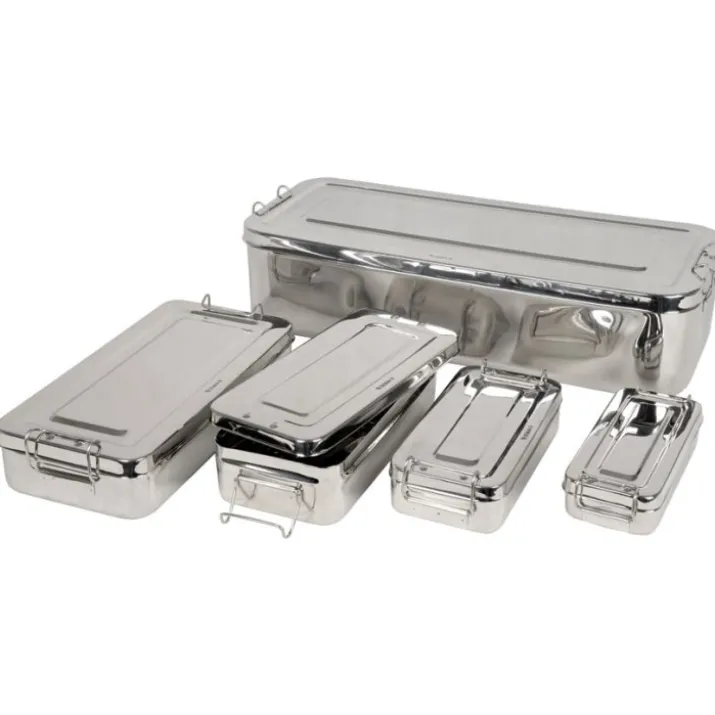 SCATOLA INOX 20X10X4,5CM C/MAN