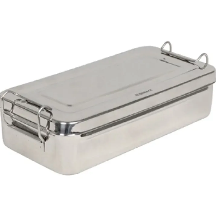 Scatola Inox 25x12,5x4,6cm Con Manici GIMA