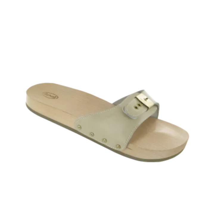 Scholl Pescura Flat Original Zoccolo Piatto Colore Sabbia Misura 41