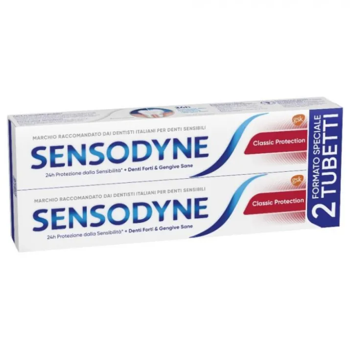 Sensodyne Classic Protection Dentifricio Denti Sensibili 2x75ml