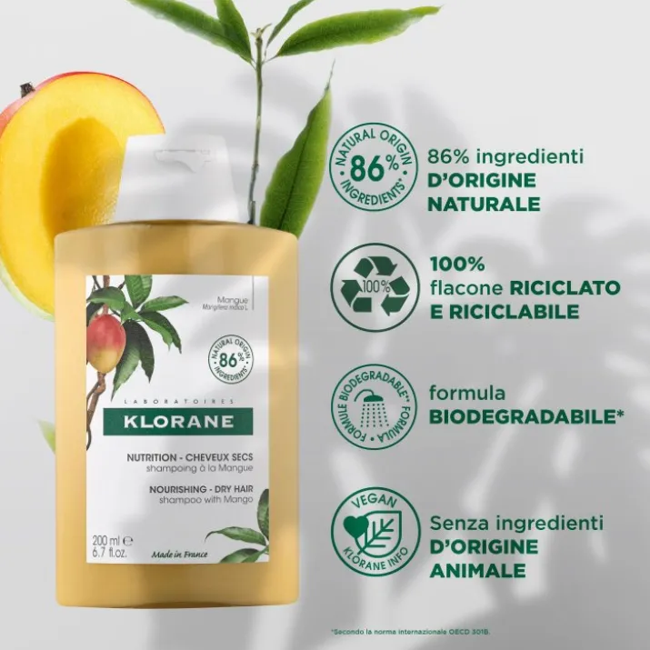 Shampoo Al Burro Di Mango KLORANE 200ml