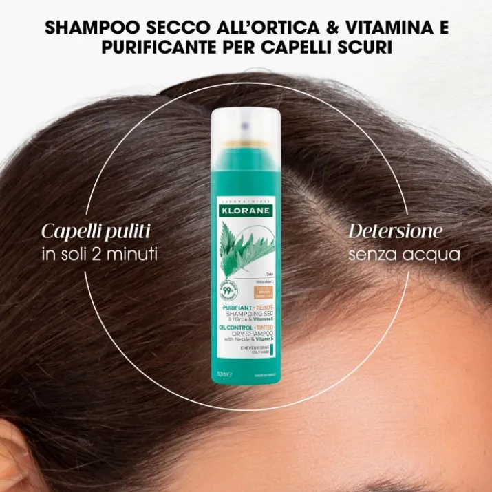 Shampoo Secco Ortica Capelli Scuri Klorane 150ml