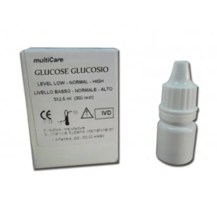 Soluzione Per Controllo Glucosio MultiCare 3x2,5ml
