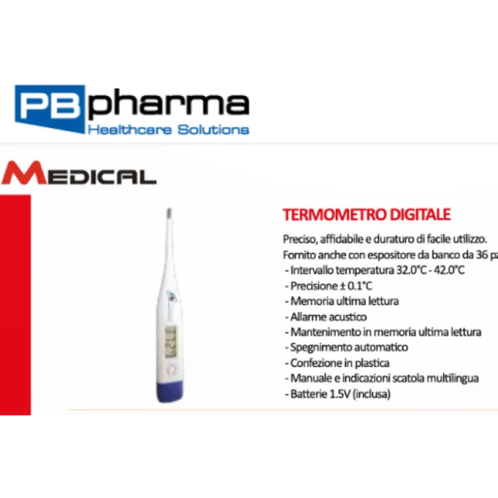 Termometro Digitale P.B. Pharma 1 Pezzo