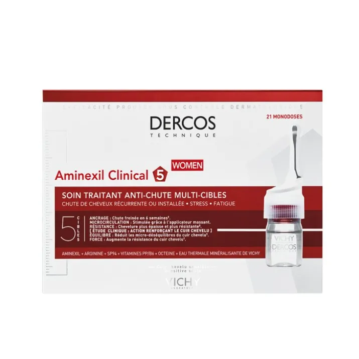 Vichy Dercos Aminexil Intensive 5 trattamento anti-caduta per donna 21 fiale 21 x 6 ml