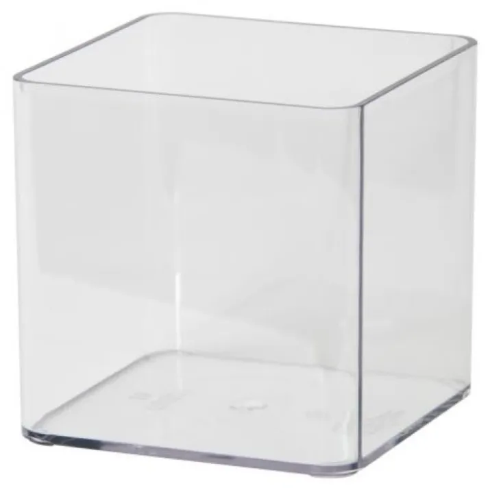 Wepa Vaso In Plastica Trasparente Quadrata 50ml 10 Pezzi